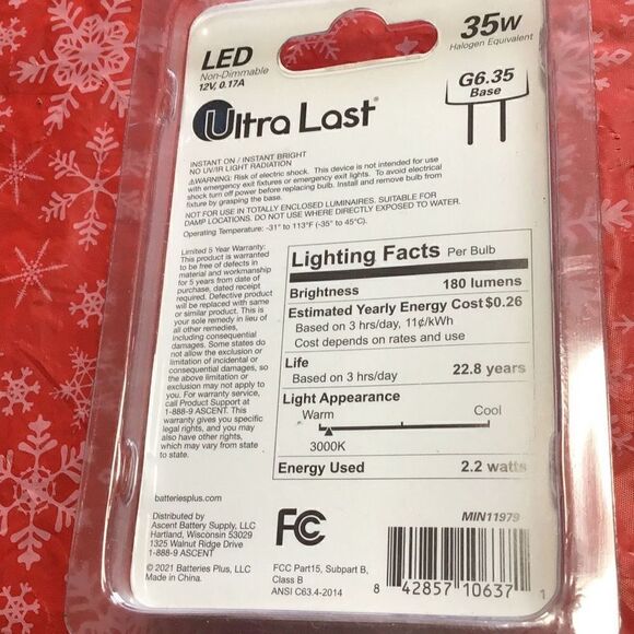 G6 led 35 watt 3000 k light bulbs - Picture 4 of 5